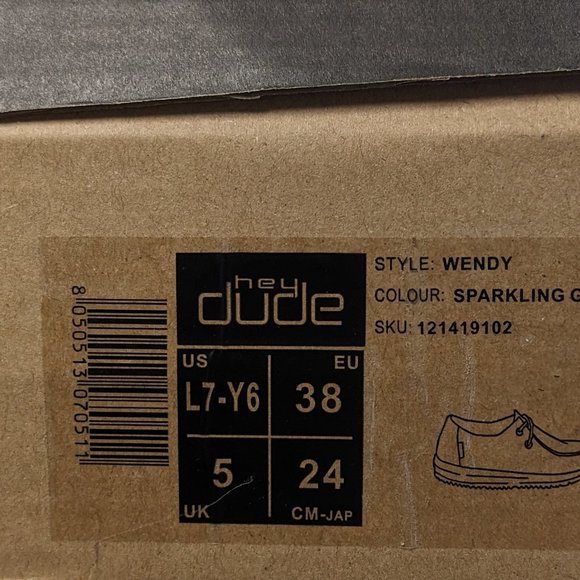 Hey Dude Wendy Slip-On Shoes, Sparkling Gold, Women's 7 M - Picture 7 of 7